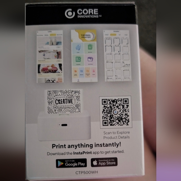 CORE INNOVATIONS™ Wireless Portable Thermal Printer Bundle - Picture 4 of 5